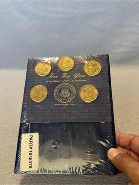 A Coin History of the U.S. Presidents Minted in Solid Brass unopened 5 coins set